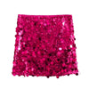 HLJ&GG Sexy Off Shoulder Corset Vest Two Piece Sets Women Sleeveless Backless Bandage Irregular Top + Sequin Mini Skirts Outfits