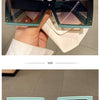 KAMMPT Quadratische Oversize-Sonnenbrille Unisex Trendige Verlaufs-Goggle Luxusmarken-Design Sonnenbrille