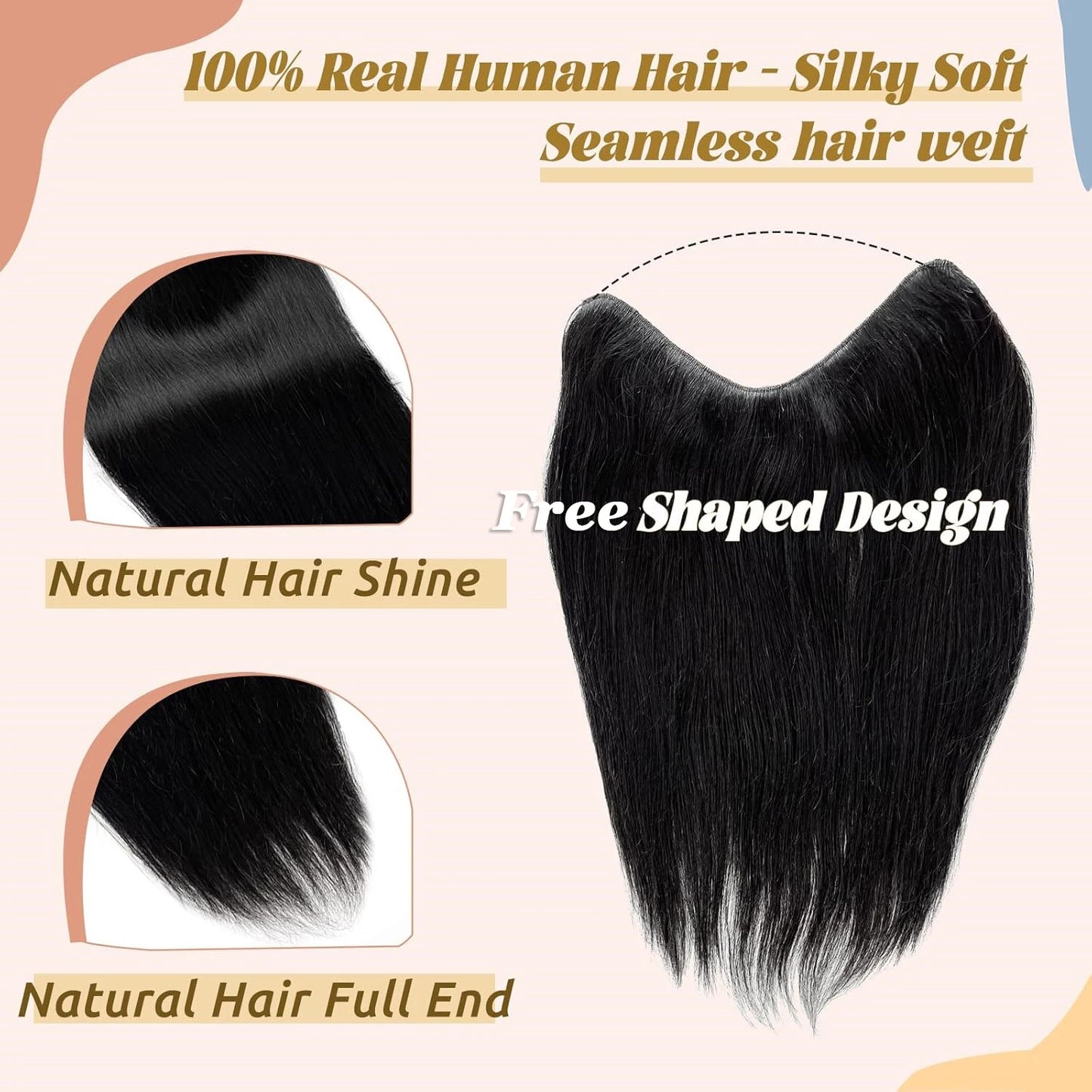 #6 Light Brown Bone Straight Clip In Hair Extensions 1 Piece 5 Clips Full Head One-Piece Clip In Human Hair Extensions 100G/Set
