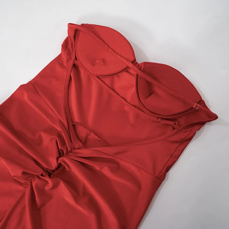 Black White Red Streetwear Tunics High Waist Overalls New Women Backless One Piece Jumpsuits Sexy Sleeveless Strapless Playsuits