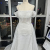 Bella White Glitter Prom Dresses Shiny Sequins Mermaid Wedding Dress Customized Long Train Off Shoulder Vestidos De Fiesta 2024