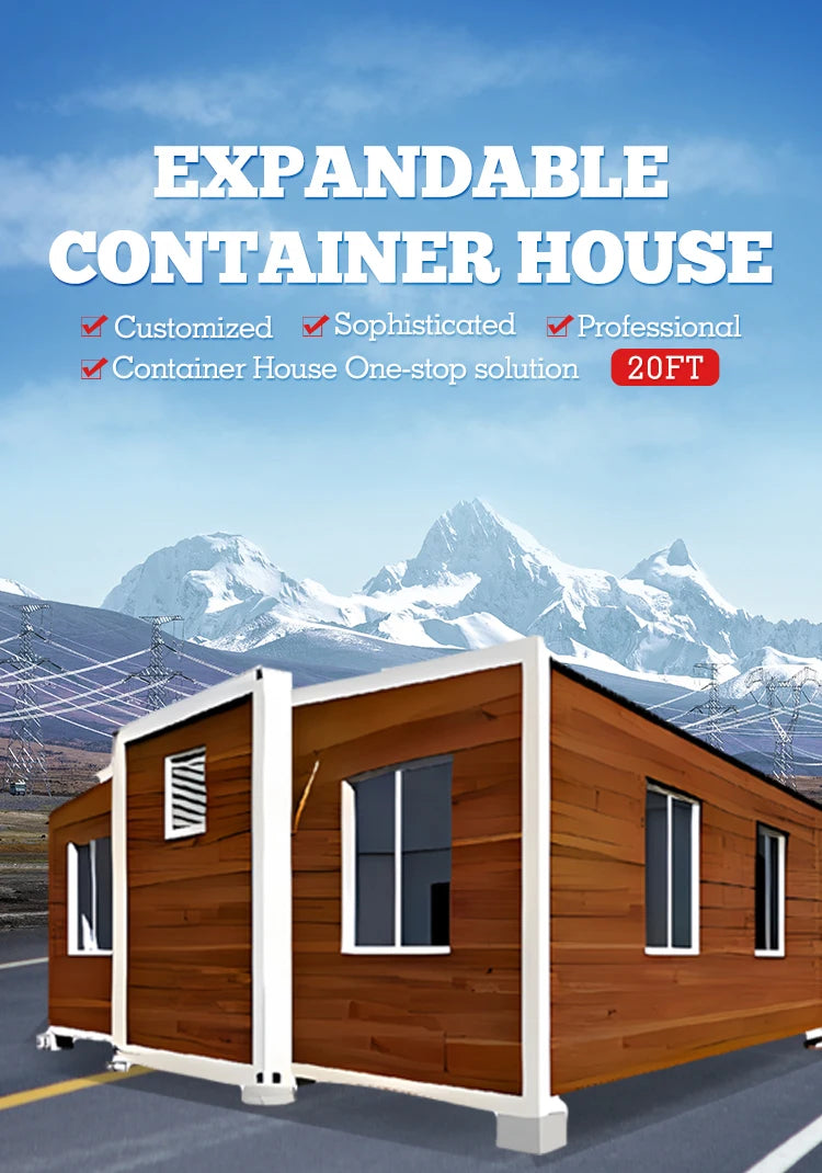 Modern Design Luxury Shipping Container House 20ft  Tiny Homes Prefab Houses Modular Prefabricated Mobile Home 3 Bedroom Price