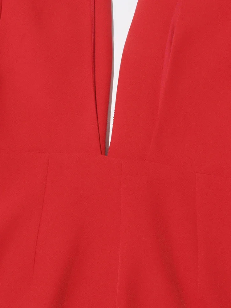 TWOTWINSTYLE Solider Blazer mit Aushöhlungen für Damen, Schalkragen, Langarm-Tunika, gespleißter Knopf, Temperament-Blazer Weiblich KJA501707