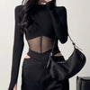 Summer Women T Shirt Girls T-Shirt Woman Clothes Long Sleeve Tops Spring Black Slim Tshirt Female Crop Top Tee Sexy Skinny Y2k