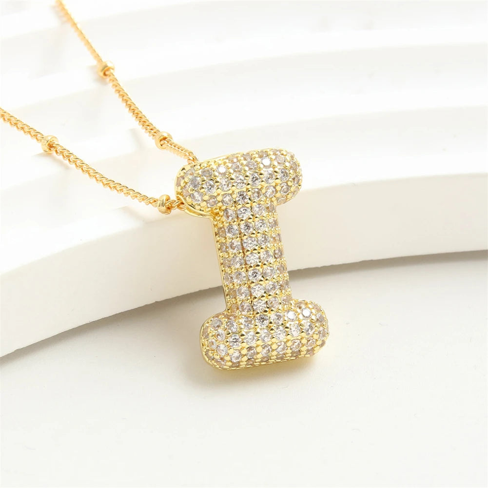 Vintage Edelstahl Golden Buchstaben Anhänger A-Z Alphabet Anfangsbuchstabe Halskette für Frauen Panzerkette Kragen Schmuck Geschenk