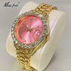 MISSFOX Pink Damen Armbanduhren Luxus Klein Zifferblatt Elegant Quarz Uhr Für Damen Icy Look Party Schmuck Mini Babe So Süß Armbanduhr