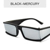 Retro Fashion Punk Square Sunglasses For Women Men Ins Popular Small Frame Silver Sun Glasses Trending Shades UV400 Ladies Eye