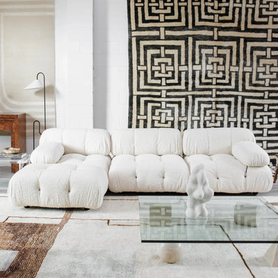 Moderne Sofakombinationen mit flexiblen Stoffmodulen  Wohnzimmersofa im Vintage-Möbel-Stil  Komfort im minimalistischen Stil