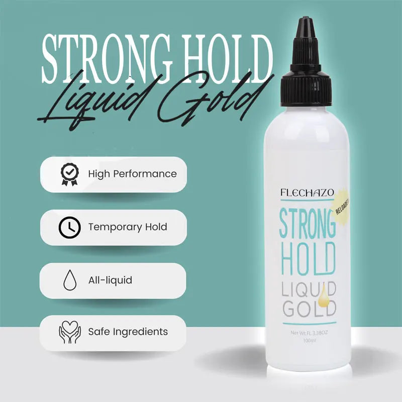 Clear Liquid Gold Lace Wig Glue For Bald Cap Beginner Friendly Strong Hold Lace Adhesive Gel Hair Bond And Wig Cap Easy To Apply