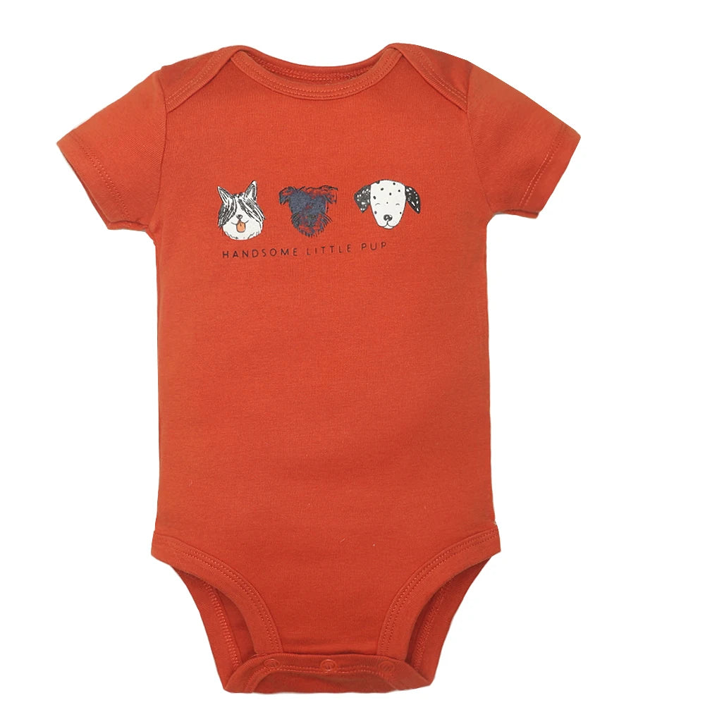 5PCS/Lot Baby Boys Girls Bodysuits 100% Cotton Short Sleeves Kids Clothes 6-24 Month Newborn Baby Clothing Bebe Jumpsuit