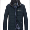 Men's Warm Jacket Winter Parka Fur Collar Windbreaker Cotton Padded Anorak Thick Black Coat Male Casual Autumn Fleece Jacket Men