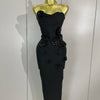Sexy Fashion White Elegant Strapless Flower Bodycon Long Dress Women Casual Streetwear Club Birthday Party Slim Elegangt Dresses
