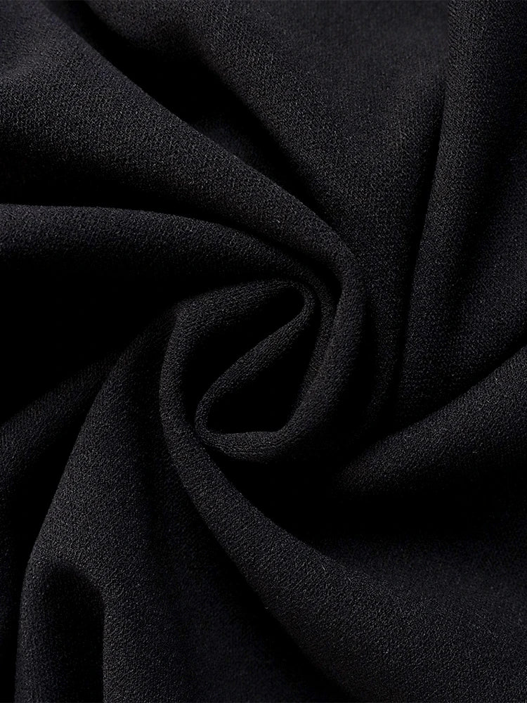 NewAsia Off-Shoulder Blazer-Kleid Zweireihig Rutschfest Rückenfrei Gerafft Tief Ausgeschnitten Reißverschluss Bodycon Robe Elegante Clubkleider