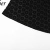 Nibber Solid Color Hanging Neck Maxi Dress Sexy Hollow Women Perspective Bag Hips Robe Female Street Trendy Dresses Clothing