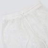 Women Two Piece Pant Sets Sexy Hollow Out Vest Sleeveless Tanks Tops Splice Long Pants Drawstring Streetwear Summer 2025