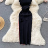 YuooMuoo Women Dress 2025 Summer Elegant Rib Knit Slim Waist Bandage Pencil Dress Office Lady Sleeveless Bodycon Sweater Dress