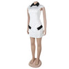 Ladies Streetwear Sleeveless Bodycon Dress 2024 Summer Autumn Women Mini Dresses Women Sweatshirts White Black Dress Clothing