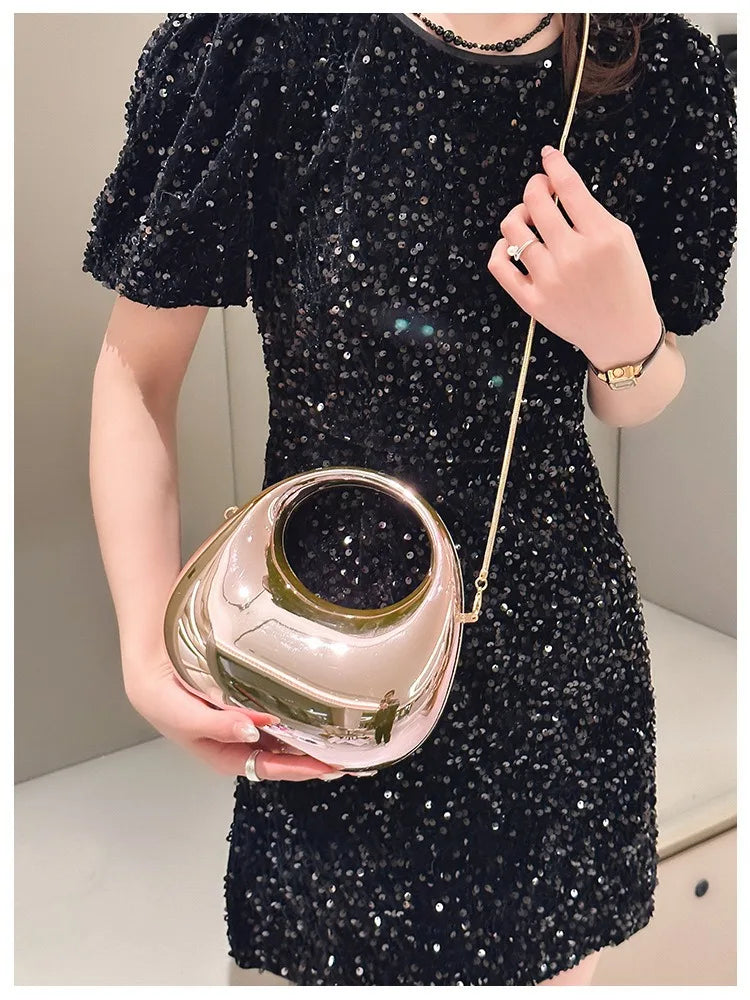 Luxus Designer Abend Clutch Klare Acryl Damen Handtaschen Mode Umhängetasche Halbmond Hochzeit Geldbörsen Party Tote Damen 2025