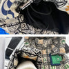 2023 Europäische Station Winter Neue Daunenjacke Damen Warm Mode Kurze Farb-Patchwork Graffiti dicke Weiße Entendaunenjacke