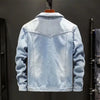 Thickened Fleece-Lined Denim Jacket Men's Loose Fit Warm Work Clothes Trendy Korean Style Versatile Plus Size Casual Wear