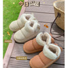 Bow Knot Short Ankle Snow Boots Women Winter Plush And Thick Insulation Waterproof PU Cotton Household Shoes Home Slipper Women