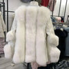 DEAT Fashion Temperament Thickened Fur Coat Cardigan Women Top-Quality Leather Patchwork Long Sleeve Jacket 2024 Winter 11SX023
