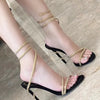 Star Style Luxus Kristall Schlange Gewickelt Damen Sandalen Sexy Stiletto High Heels Gladiator Sandalen Sommer Mode Party Abschlussball Schuhe