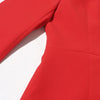 TWOTWINSTYLE Solider Blazer mit Aushöhlungen für Damen, Schalkragen, Langarm-Tunika, gespleißter Knopf, Temperament-Blazer Weiblich KJA501707