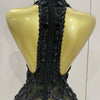 Luxury Sparkly Black Diamond Mesh See THhrough Jumpsuit Women Celebrate Birthday Sexy Dancer Nightclub Performance Stage Costume