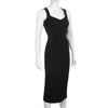 CIBBAR Basic Strick-Maxikleid Koreanische Mode Quadratischer Kragen Ärmellos Damenkleider Sommer Lässig Y2k Vintage All-Match Outfits