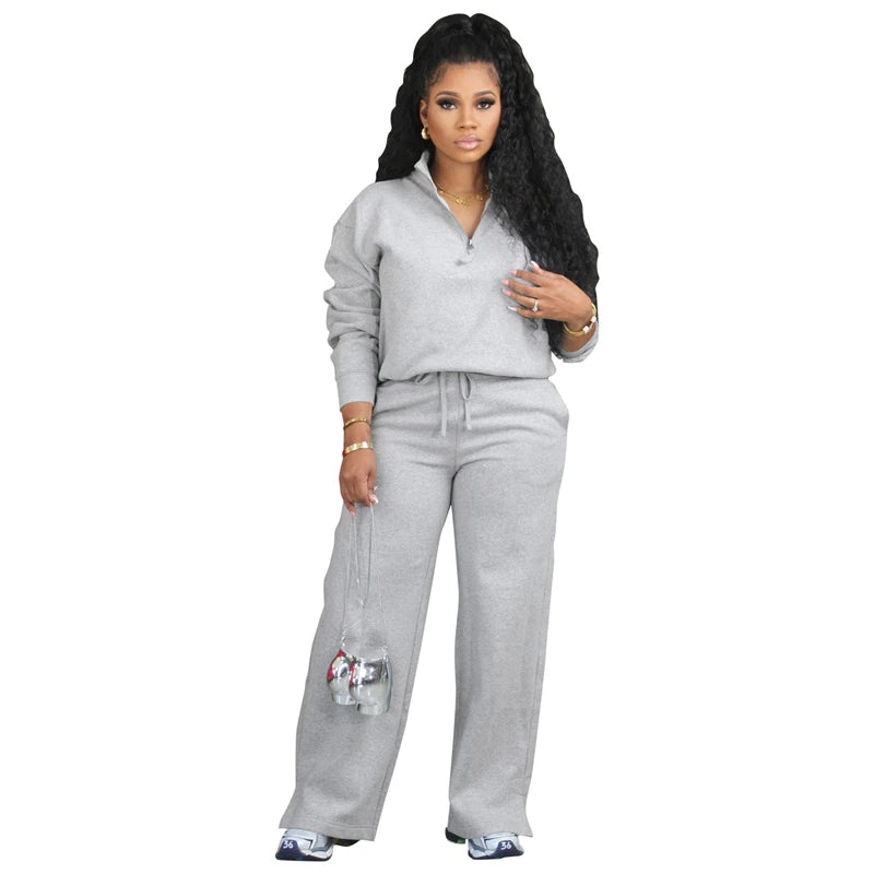 Streetwear 2 Piece Sets Women Outfit Fall Clothes 2024 Women Fleece Pullover Sweatshirt Top and Pants Sets Sweatsuits Woman Sets