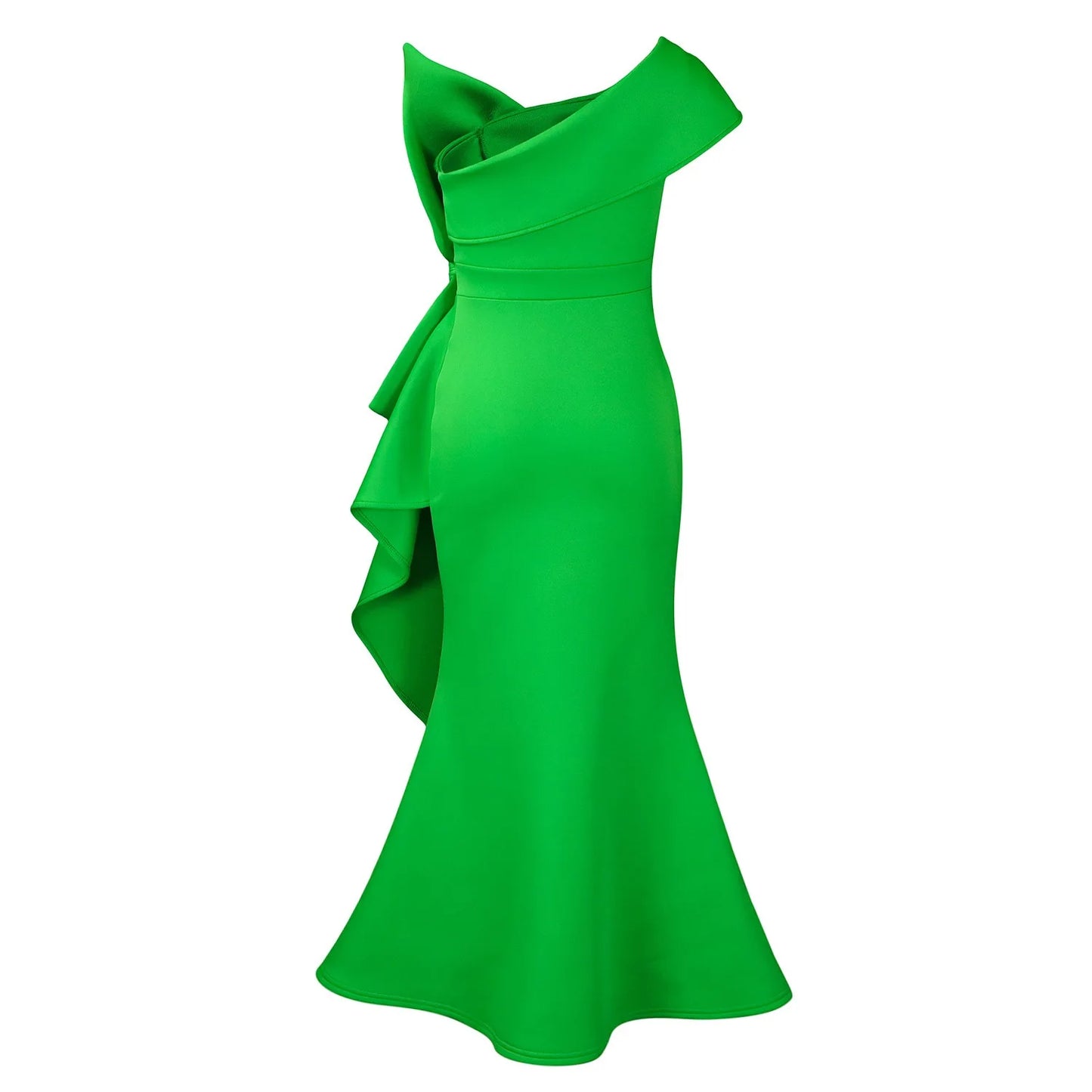 Elegante Kleider für Damen, One Shoulder, ärmellos, Rüschen, Meerjungfrauen-Schnitt, bodenlang, luxuriös, für Geburtstagsfeiern, Dinner, Vestidos Mujer Kleid