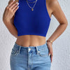 Women's Solid Ribbed Crop Tank Top Casual Sleeveless Basic Summer Top Comfortable Fit Fashionable Trendy
