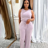 Solid Casual Jumpsuit for Women Sleeveless Drawstring High Waist One Pieces Rompers and Jumpsuits Summer Outfits Combinaison
