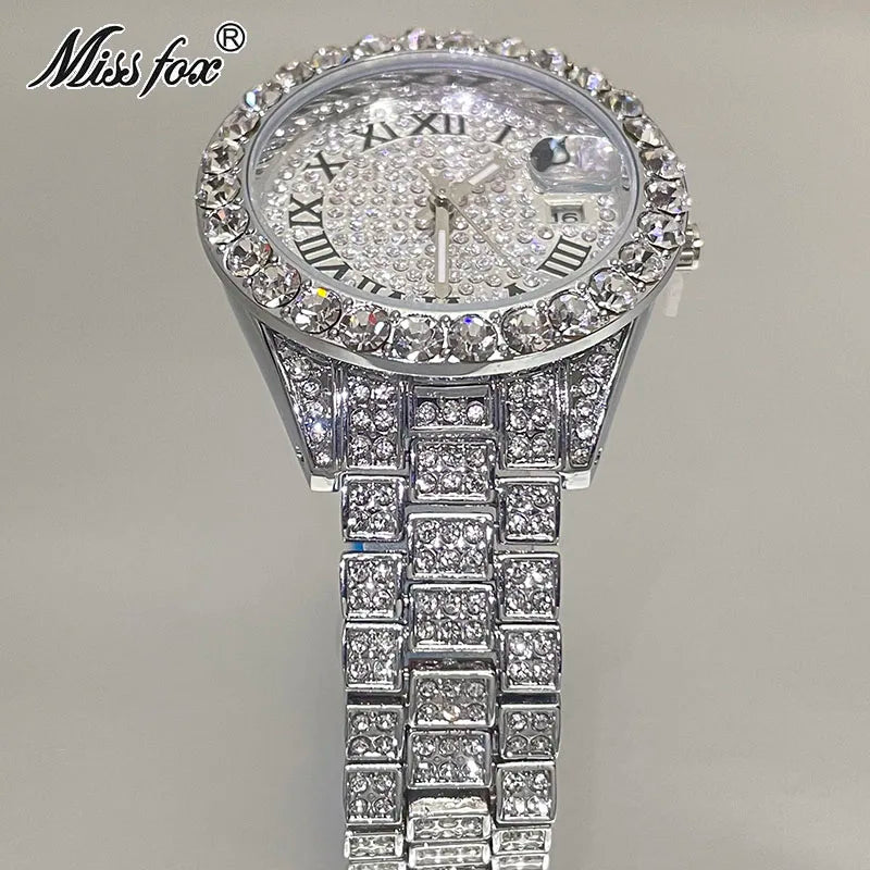 MISSFOX Pink Damen Armbanduhren Luxus Klein Zifferblatt Elegant Quarz Uhr Für Damen Icy Look Party Schmuck Mini Babe So Süß Armbanduhr