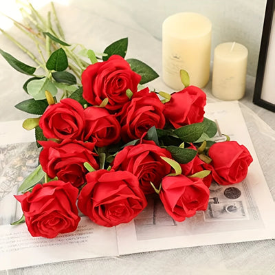 20 künstliche Rosensträuße für Hochzeiten, Geburtstage und mehr für Blumengestecke und Heimdekoration
