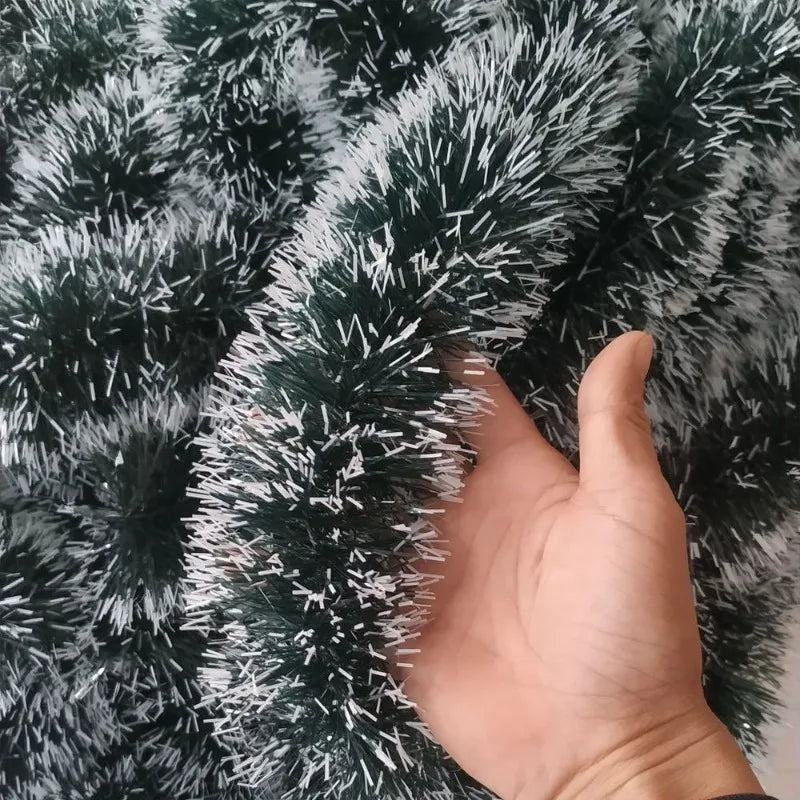 Weihnachten Grüne Zuckerrohr Bänder Girlande DIY Weihnachtsbaumschmuck Grüne Zuckerrohr Bänder Kranz Hängender Anhänger Haus Party Dekoration