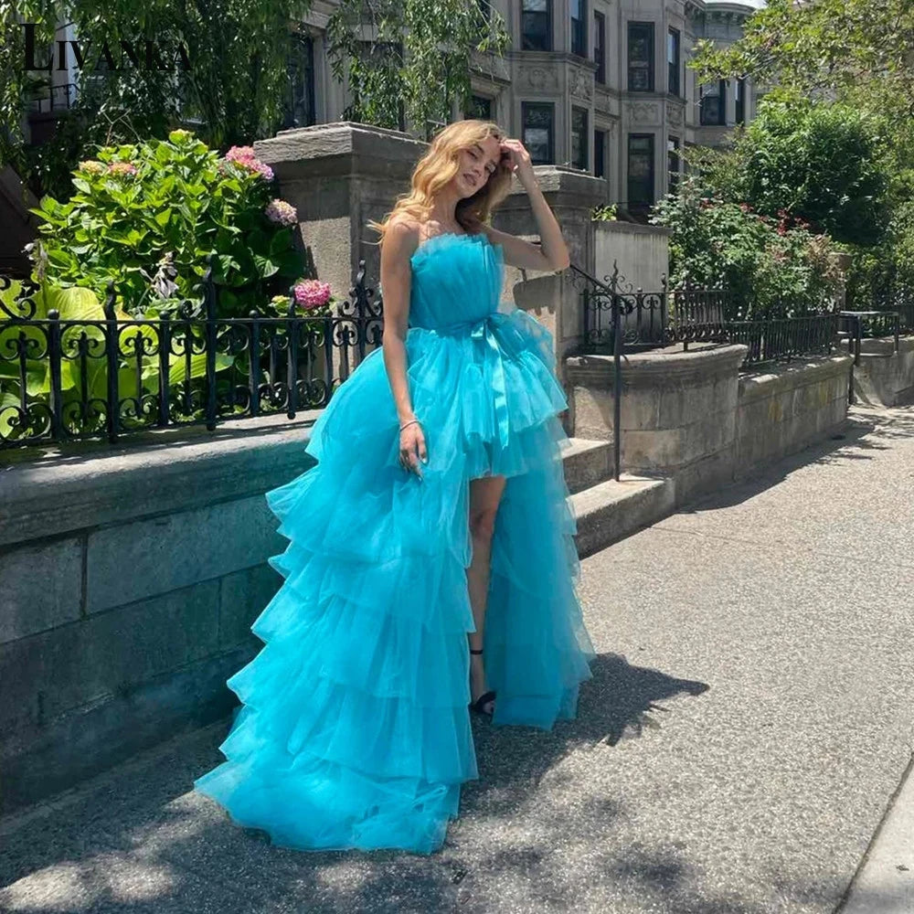 LIVANKA  Fashionable Sheath Homecoming Dresses For Women Pearls Pleat Ruched Satin Vestidos De Festa Customized Plus Size