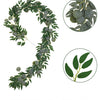1pc Artificial Eucalyptus Leaves Greenery Garland Faux Plant Spring Vines with White Flowers Berries for Wedding Home Party Deco
