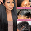 High Density Kinky Straight 360 Lace Front Wigs Human Hair Brazilian 40 Inch Yaki Straight 13x6 HD Lace Frontal Wig Preplucked