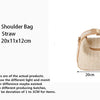 Yogodlns Summer Small Straw Handbag Trendy Shoulder Bag Woven Bucket Crossbody Bag Casual Seaside Beach Bag Gilrs Handle Tote