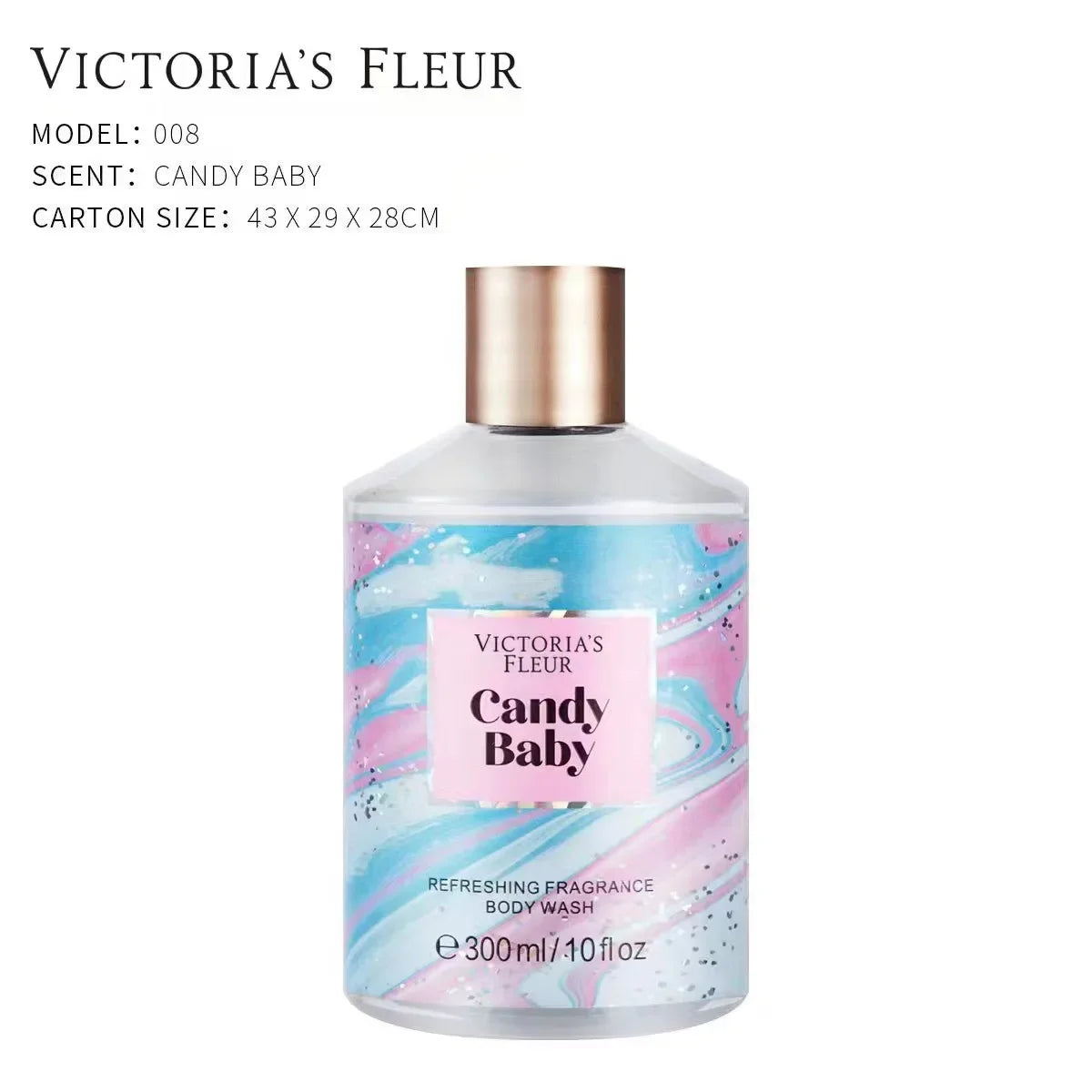 Victoria fragrance shower gel lasting fragrance secret language of love Moisturizing&oil controlling deep cleaning