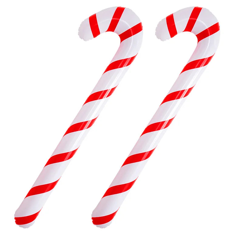 90cm aufblasbare Weihnachts-Zuckerstange, Luftballon, Spazierstöcke, 2023 Weihnachtsdekoration für Zuhause, 2024 Neujahrsparty-Zubehör, Kindergeschenk