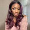 Pink Highlight Colored Lace Front Wig Synthetic Glueless Loose Wave Pre Plucked 13x4 HD Transparent Lace Frontal Wigs For Women