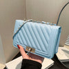 Fashionable Mini Quilted Embossed Chain Shoulder Bag Simple And Versatile Diagonal Crossbody Bag For Women Square Handbag