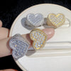 Full Micro Paved CZ Hollow Heart Ring High Quality Iced Out Bling Cubic Zirconia For Women Girlfriend Valentines Finger Jewelry