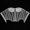 Women Mesh Corset Bustier With Cups Overbust Tight Shaping Tops Strapless Transparent Bodice Slimm Waist Wedding Lace Up Boned