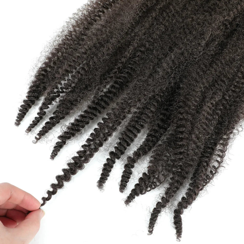 24 Zoll Kinky Afro Springy Braiding Crochet Hair 18 Zoll Marley Kinky Crochet Braids Hair Soft Afro Kinky Twist Crochet Braid Hair