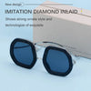Oversized Luxury Diamond Shiny Sunglasses Women Irregular Round Crystal Sun Glasses Men UV400 Shades Eyewear Polygonal Sunglass