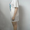 Women's summer casual fashion loose plus size letter lip print pattern printed short sleeved summer T-shirt dress